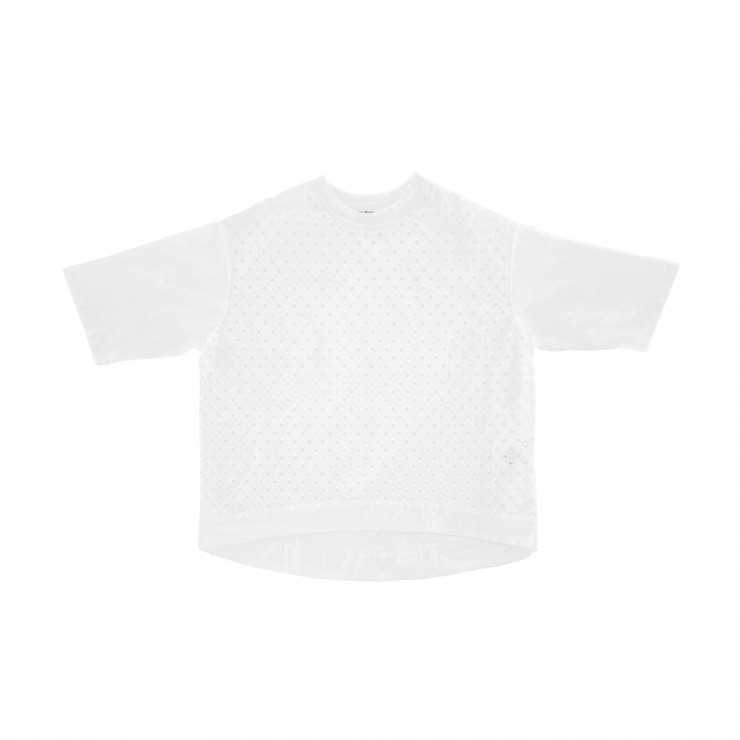 刺繍 Ami ×ハイマイクロコットン天竺 Tシャツ / ホワイト / レディース