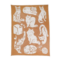 kissanpäivät ブランケット / コニャック×ホワイトLapuan Kankurit