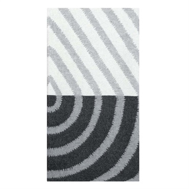 Metsalampi メッツァランピ ブランケット 130×200cm / ホワイト×グレーブラック
