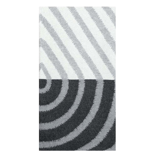 Metsalampi メッツァランピ ブランケット 130×200cm / ホワイト×グレーブラック