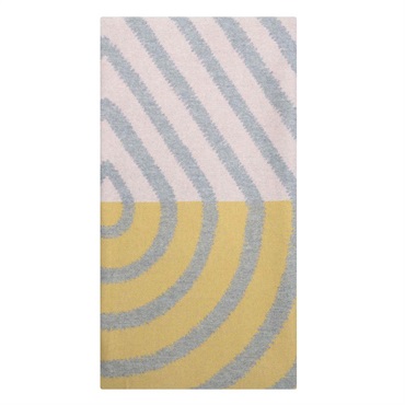 Metsalampi メッツァランピ ブランケット 130×200cm / ローズ×グレーオーカー