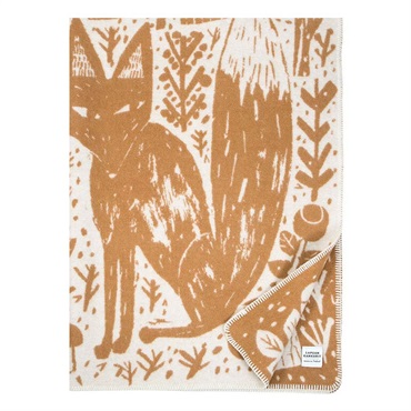 Metsikko メツィッコ ブランケット 130×200cm / コニャック×ホワイト