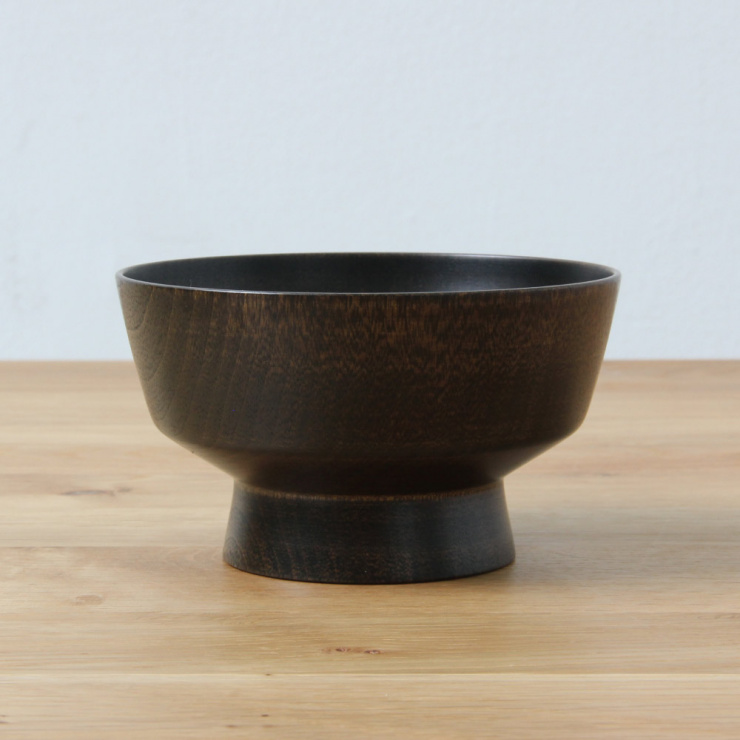椀(BASE 01 飯椀 / 黒漆拭き漆仕上げ)