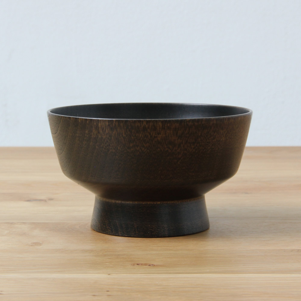 椀(BASE 01 飯椀 / 黒漆拭き漆仕上げ)
