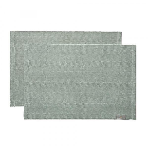 プレースマット ヘリンボーン 50×36cm 2枚入 / ミネラルグリーン