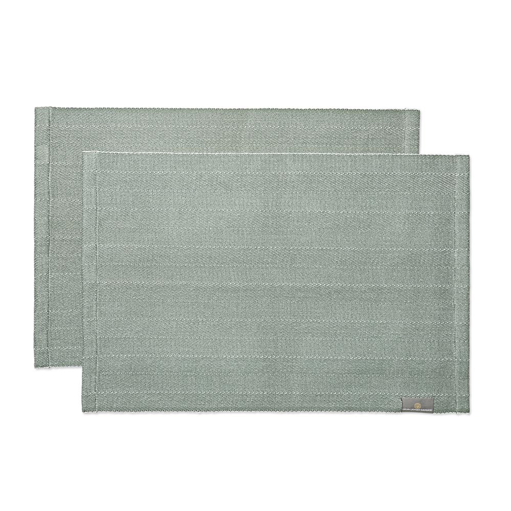 プレースマット ヘリンボーン 50×36cm 2枚入 / ミネラルグリーン