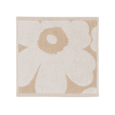 ウニッコ ミニタオル 30×30cm / ベージュ ホワイト