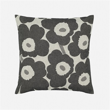 ピエニウニッコ クッションカバー 47×47cm / チャコール×サンド