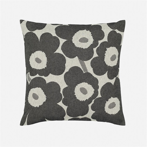 ピエニウニッコ クッションカバー 47×47cm / チャコール×サンド