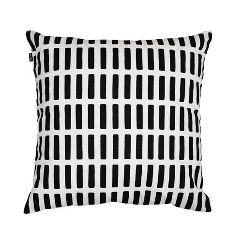 キャンバス クッションカバー 50×50cm / ホワイト×ブラック