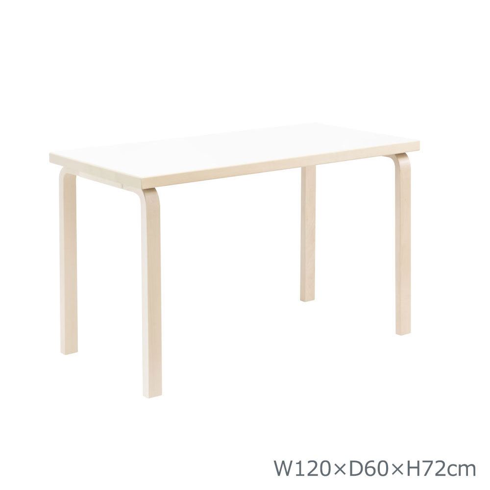 テーブル 80A W120×D60cm / ホワイトラミネート