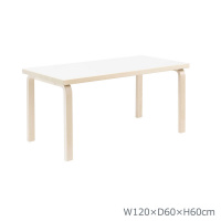 テーブル 80A 子ども用 W120×D60×H60cm / ホワイトラミネートArtek