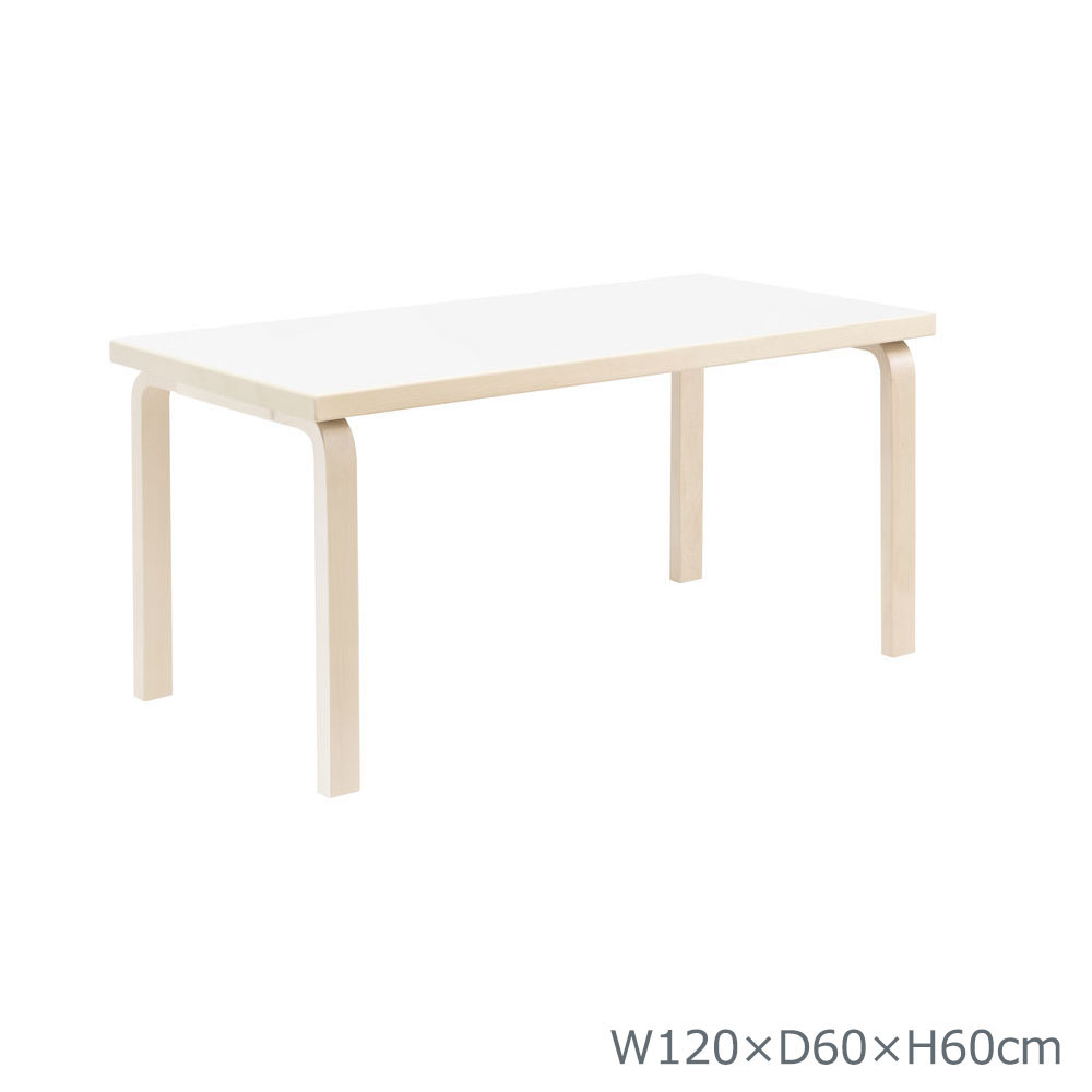 テーブル 80A 子ども用 W120×D60×H60cm / ホワイトラミネート