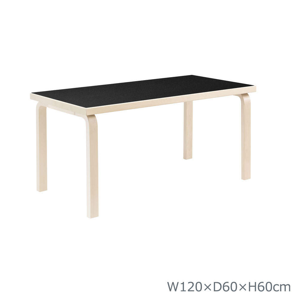 テーブル 80A 子ども用 W120×D60×H60cm / ブラックリノリウム