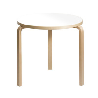 artek 90A ダイニングテーブル　ナチュラル (2021年センプレ購入) 90Bテーブル φ75cm / ホワイトラミネートArtek（アルテック