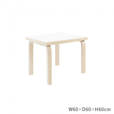 80Cテーブル 子ども用 W60×D60×H60cm / ホワイトラミネート