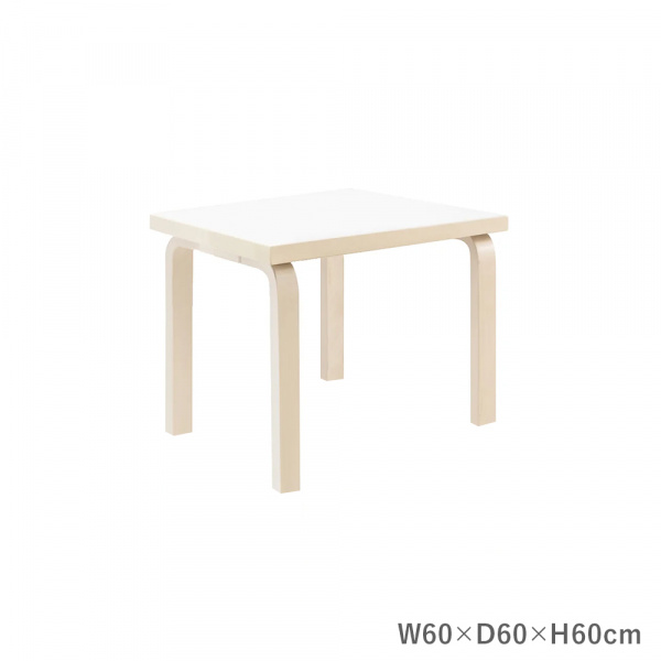 80Cテーブル 子ども用 W60×D60×H60cm / ホワイトラミネート