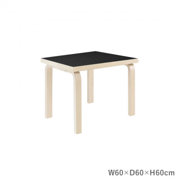 80Cテーブル 子ども用 W60×D60×H60cm / ブラックリノリウム
