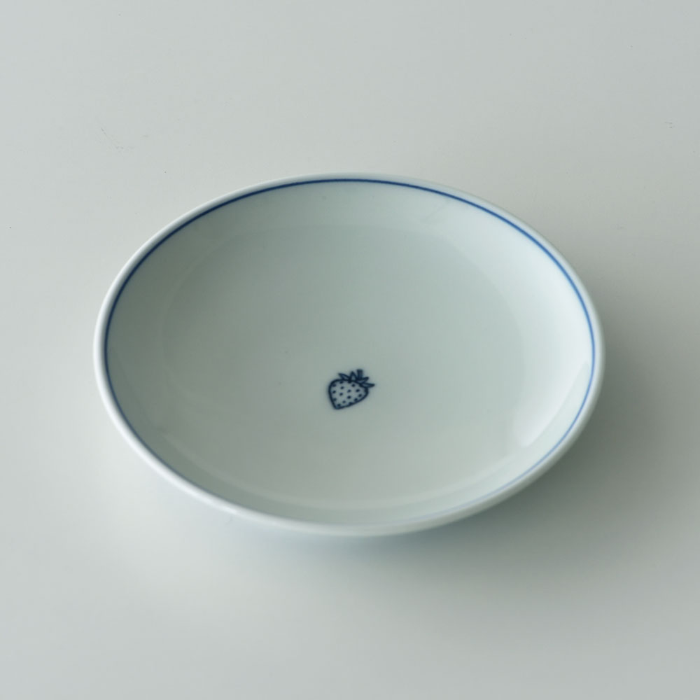 藍九谷(藍九谷プチ印手 小皿 イチゴ)