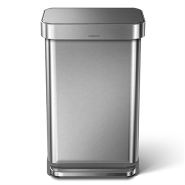 レクタンギュラーステップカン 45L / シルバー CW2024