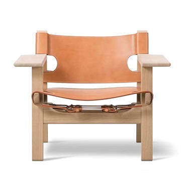 スパニッシュチェア 2226 / オーク材 ソープ仕上げ ナチュラルレザー