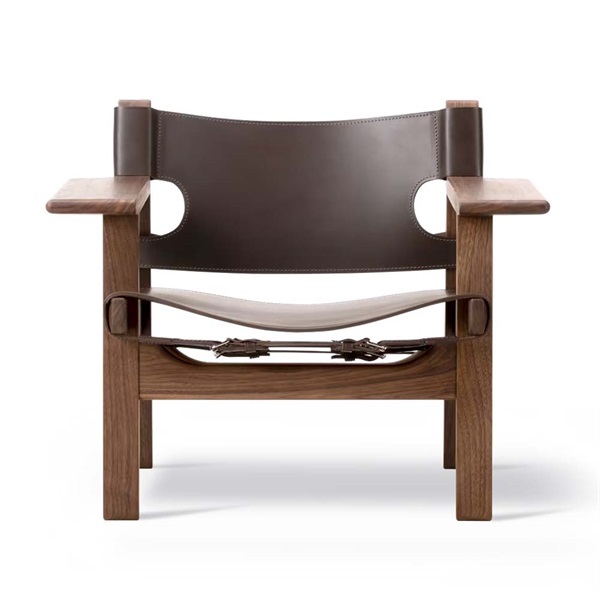 スパニッシュチェア 2226 / ウォールナット材 オイル仕上げ ダークブラウンレザー
