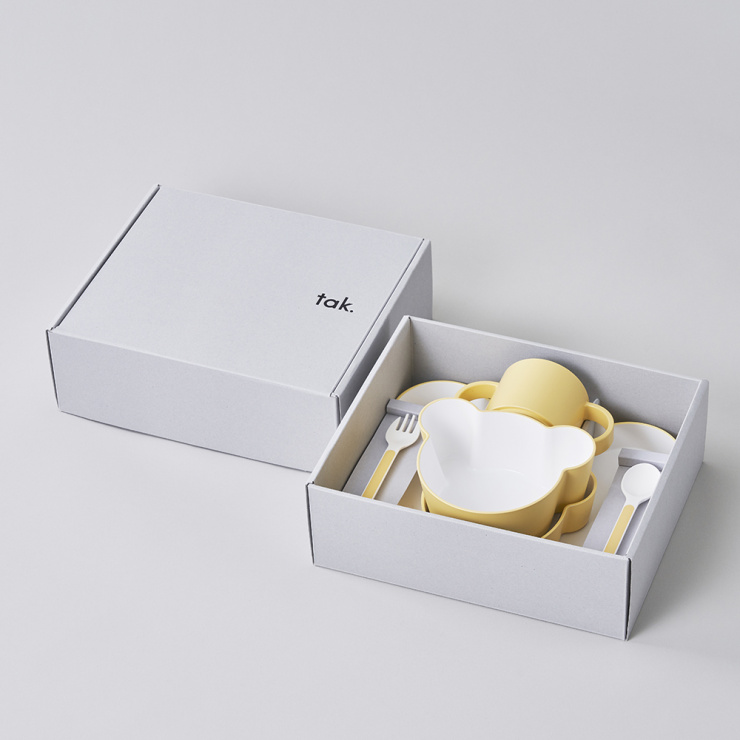 キッズディッシュ ギフトボックス ベア(イエロー)