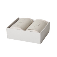 Hロゴ入りバスタオル グレーとホワイト Hロゴ入りバスタオル グレーとホワイト