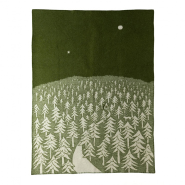 ウール シングルブランケット 130×180cm HOUSE IN THE FOREST