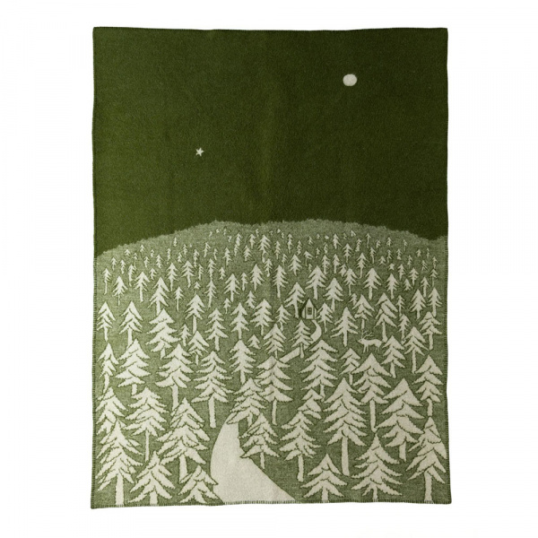 ウール シングルブランケット 130×180cm HOUSE IN THE FOREST