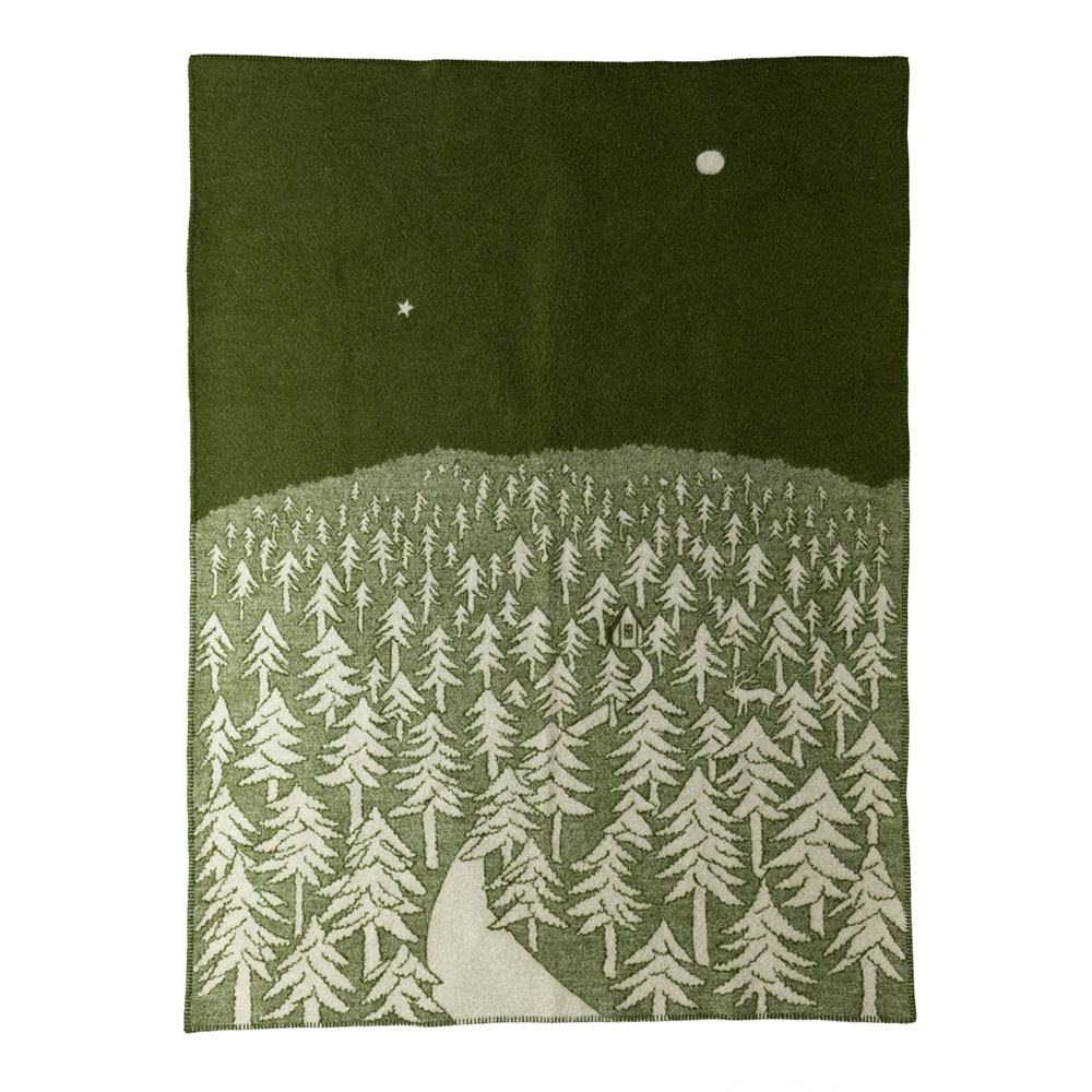 ウール シングルブランケット 130×180cm HOUSE IN THE FOREST