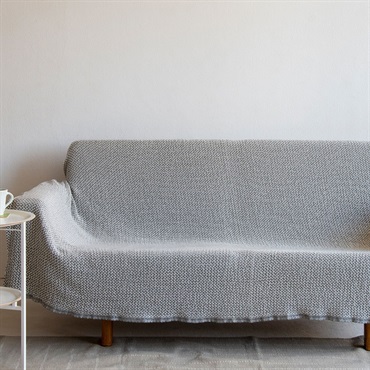 コットンスロー バスケット 130×180cm / グレー