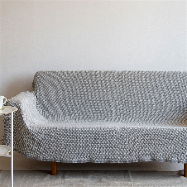 コットンスロー バスケット 130×180cm / グレー