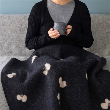 ウール ミニブランケット 65×90cm CHOUCHO /  ブラック