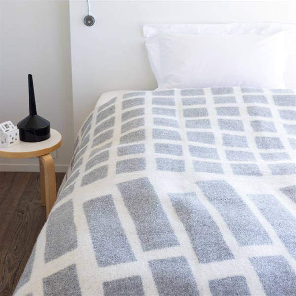 ウール シングルブランケット 130×180cm / FLOOR グレー