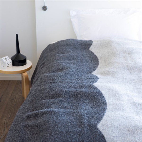 ウール シングルブランケット 130×180cm / FACADE グレー