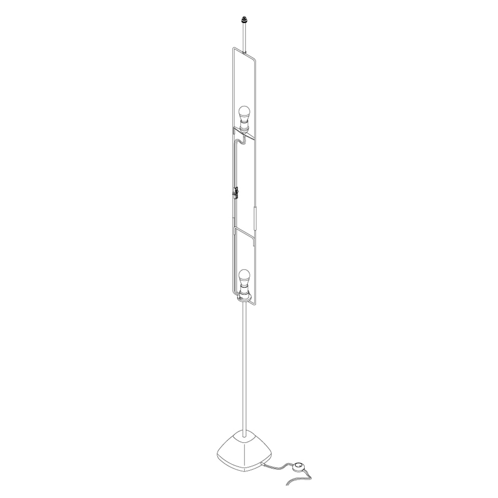 ロングシェードフロア用器具 LED電球仕様 2灯式