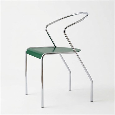 Chair with Steel Pipe＆Steel Seat / Shiro Kuramata