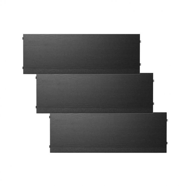 シェルフ 58×20cm 3枚入 / ブラックステインドアッシュ