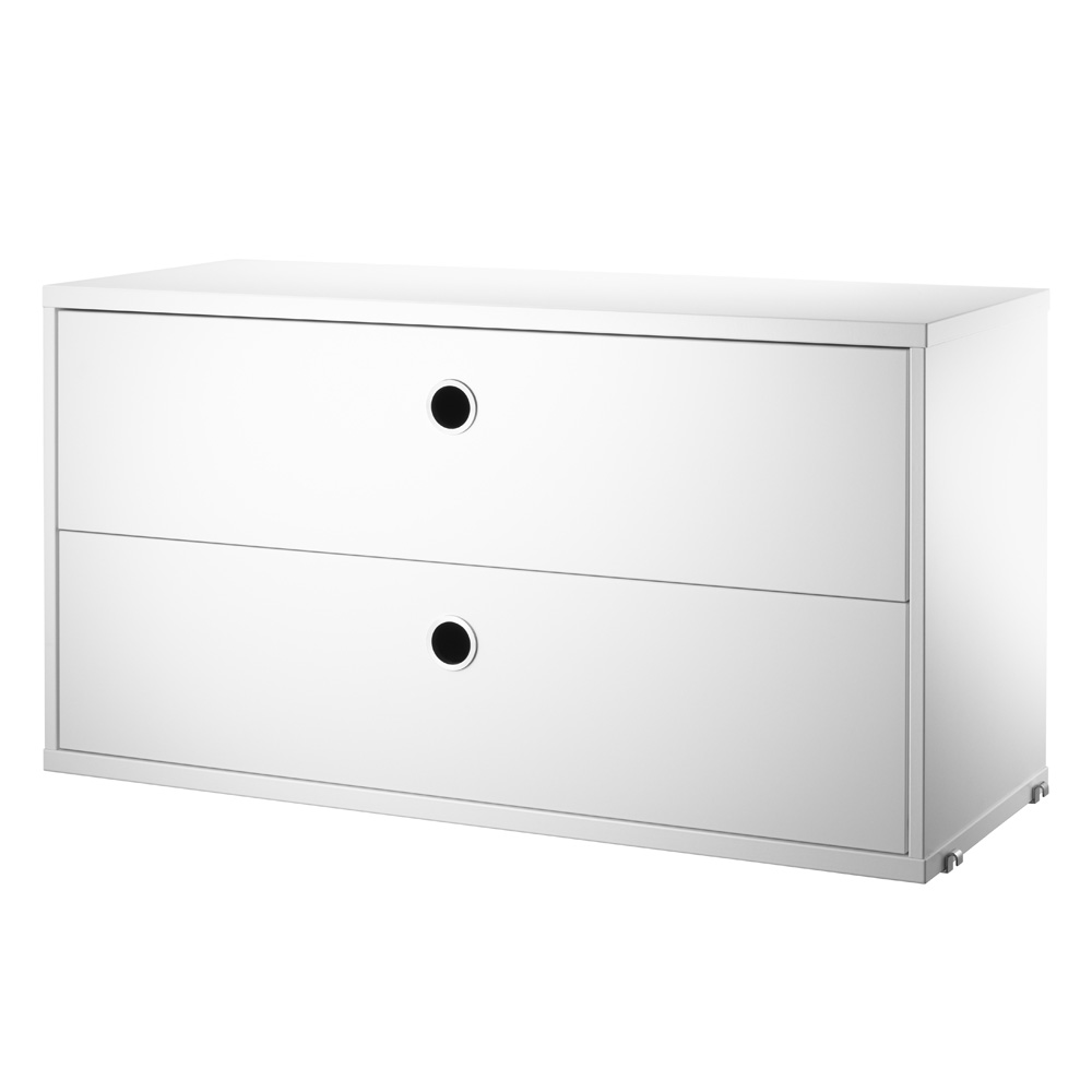 チェスト W78×D30×H42cm / MDF(ホワイト)