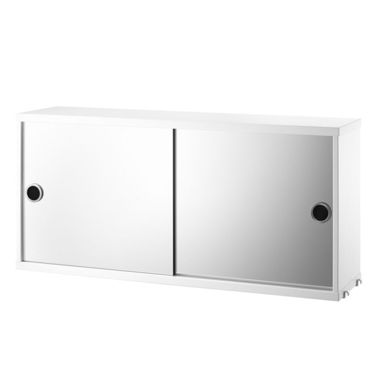 ミラーキャビネット W78×D20×H37cm(ホワイト)