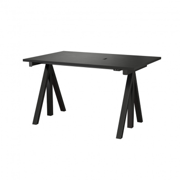 昇降式 ワークデスク 120×78cm / ブラック