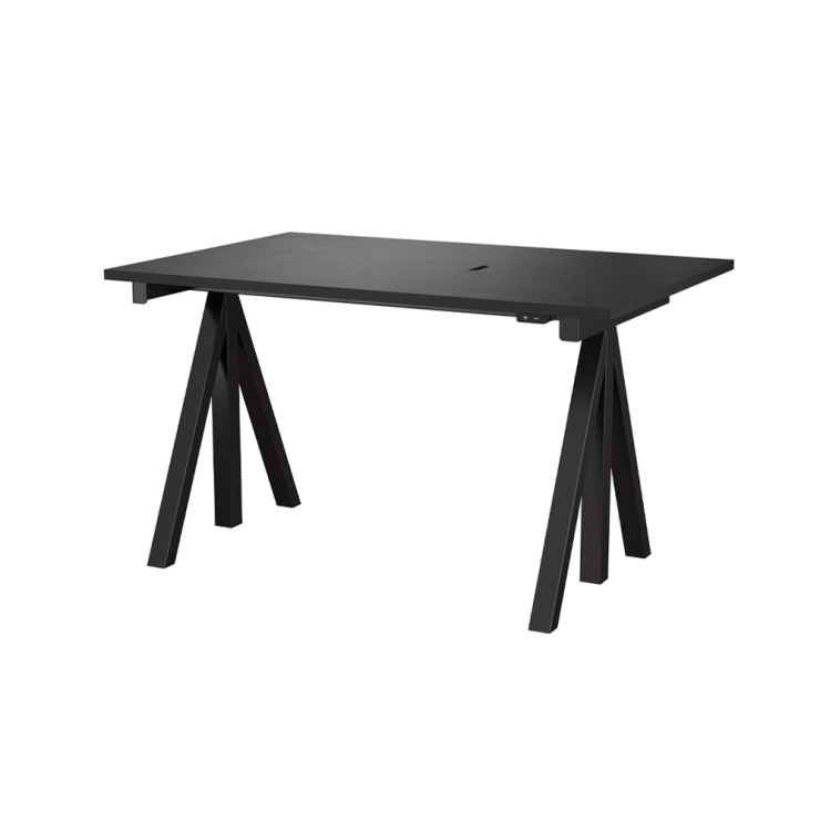 昇降式 ワークデスク 120×78cm / ブラック