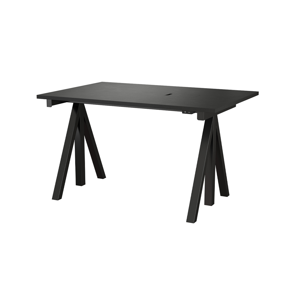昇降式 ワークデスク 120×78cm / ブラック