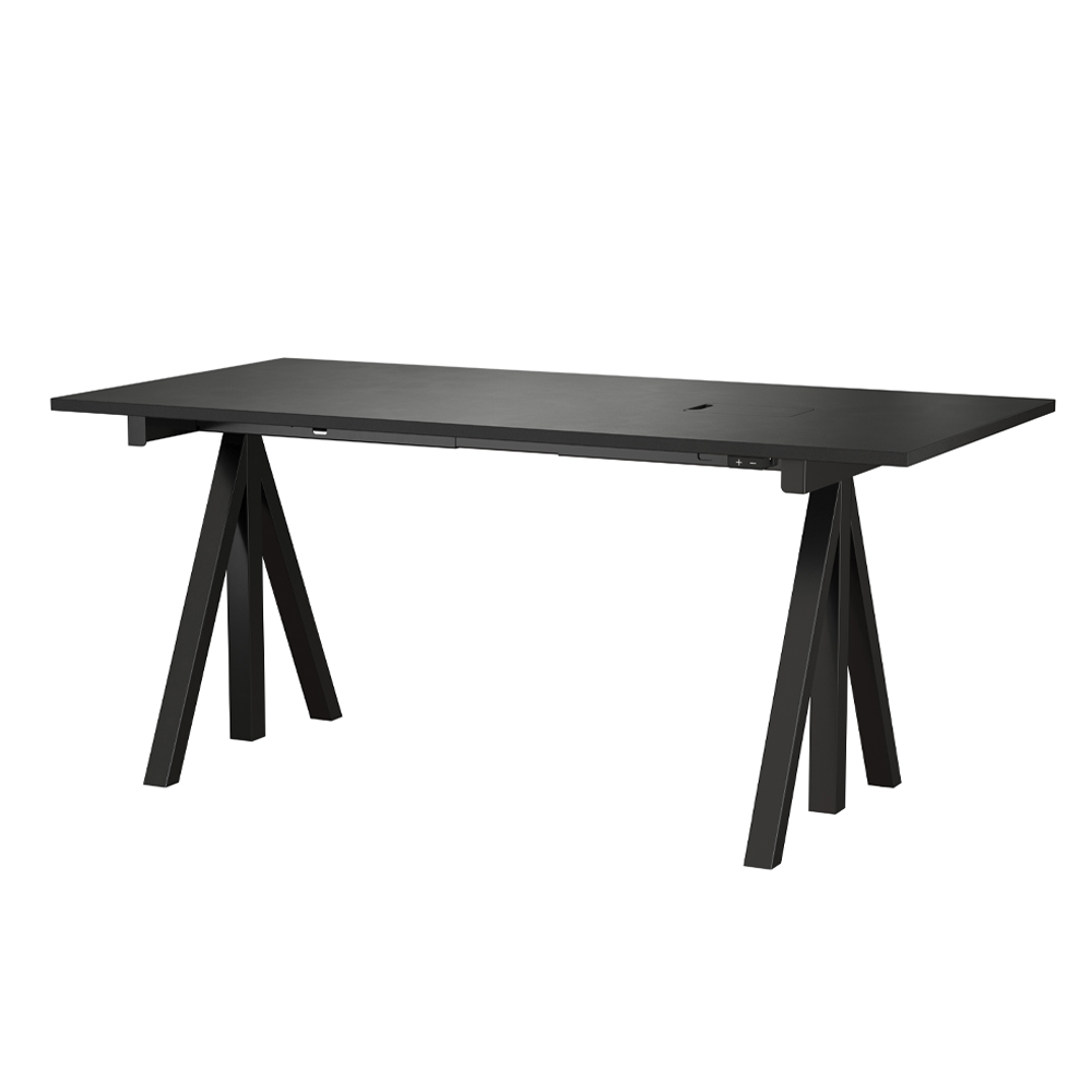昇降式 ワークデスク 160×78cm / ブラック