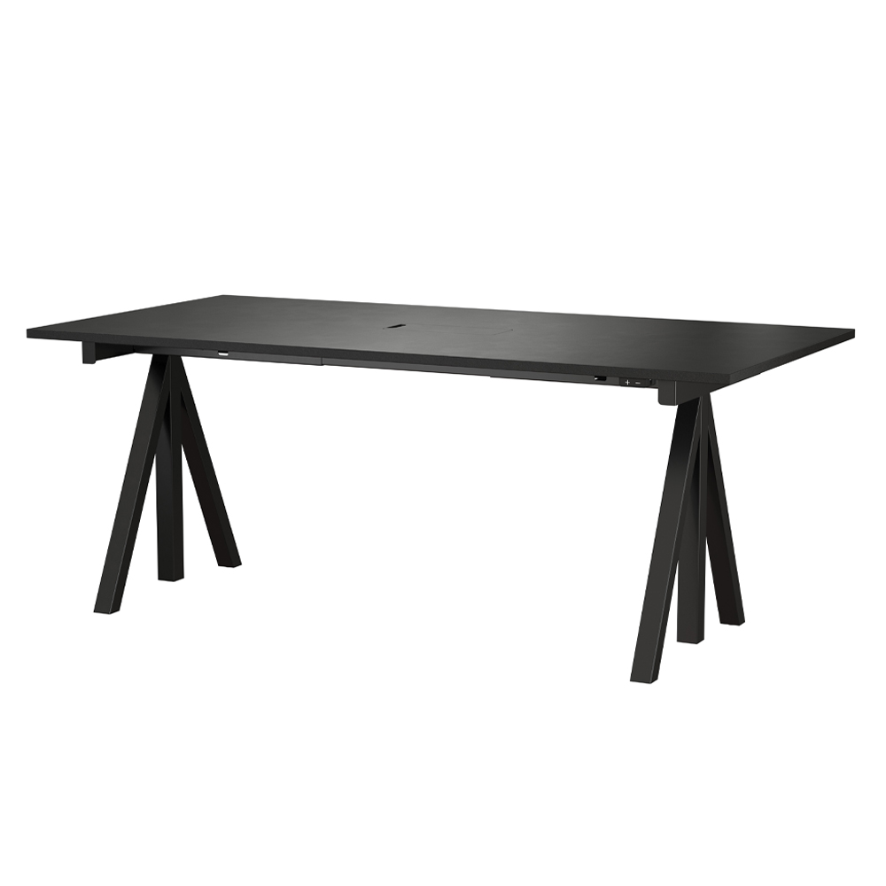 昇降式 ワークデスク 180×90cm / ブラック