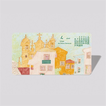 カレンダー 2026 / World travel calendar ポルトガル 卓上