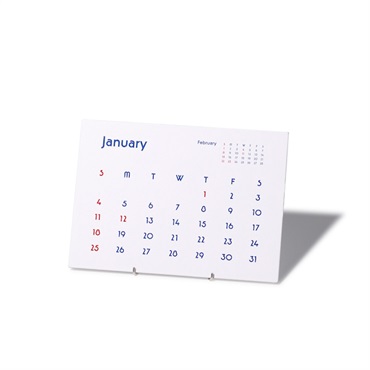 カレンダー 2026 / Typeface calendar 卓上 / Dempsey 