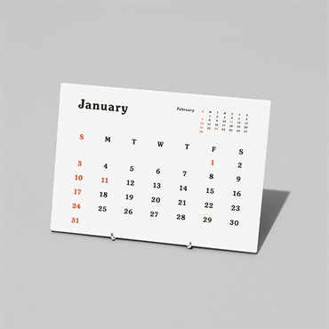 カレンダー 2027 / Typeface calendar 卓上 / Souvenir Bold
