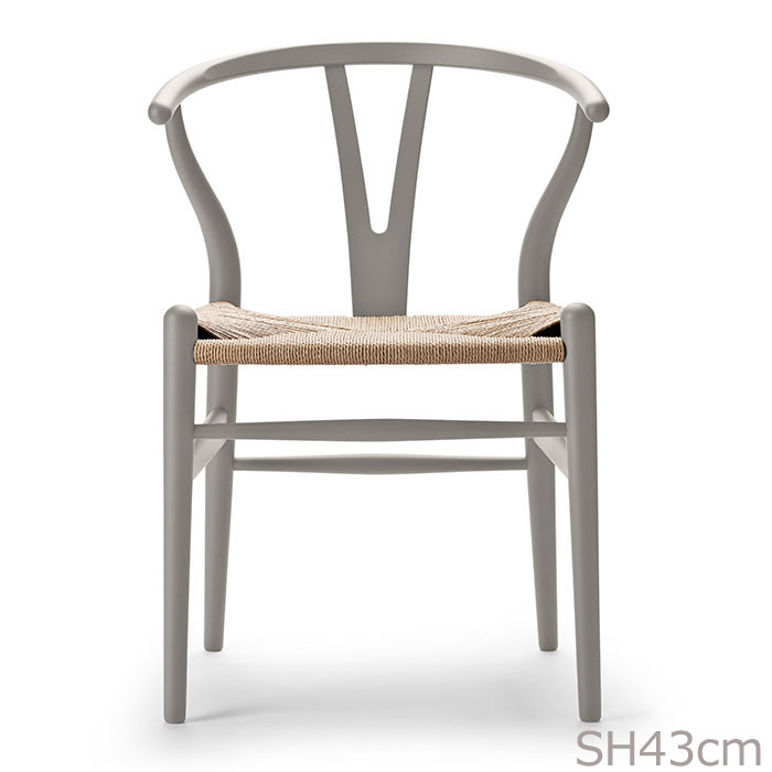 Yチェア CH24 SH43cm SOFT / シルバーグレー 日本サイズ